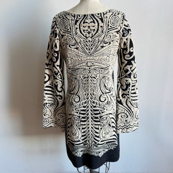 Vintage Y2K JEAN PAUL GAULTIER Iconic Wool Tattoo Dress - Picture 4 of 10